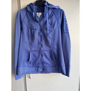 Tangerine Jacket Womens Size L Fleece Lined Full Zip Pockets Hooded Purple